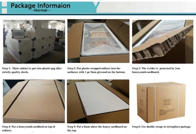 Vanidades del cuarto de baño del lustre del PVC de la situación libre altas combinadas