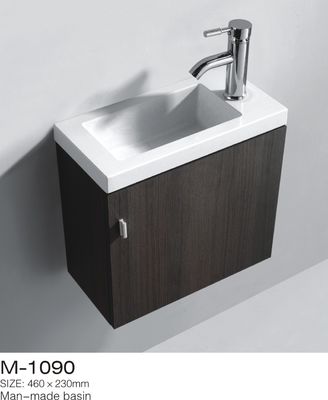 Solas vanidades preparadas de antemano con los tops, pequeñas vanidades estrechas del cuarto de baño del cuarto de baño