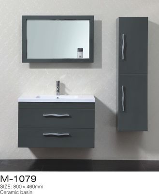 Vanidades del cuarto de baño y sistemas preparados de antemano blancos montados en la pared del gabinete, gabinete lateral del cuarto de baño