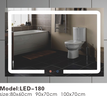 Espejo eléctrico del cuarto de baño de la rana anti LED que calienta ajustes de temperatura tricolores
