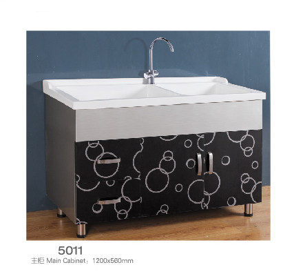Elegancia blanco y negro del pragmatismo de los gabinetes de pared del cuarto de baño del acero inoxidable