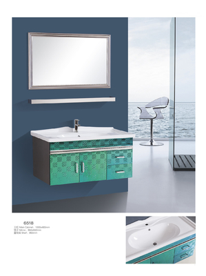 Gabinete de cuarto de baño moderno del acero inoxidable con colores montados en la pared del espejo diversos