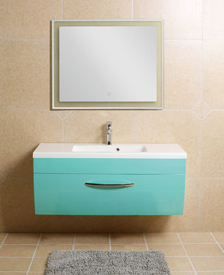 Vanidades contemporáneas de los muebles del cuarto de baño con el azul radiante del lago door de los tops coloreado